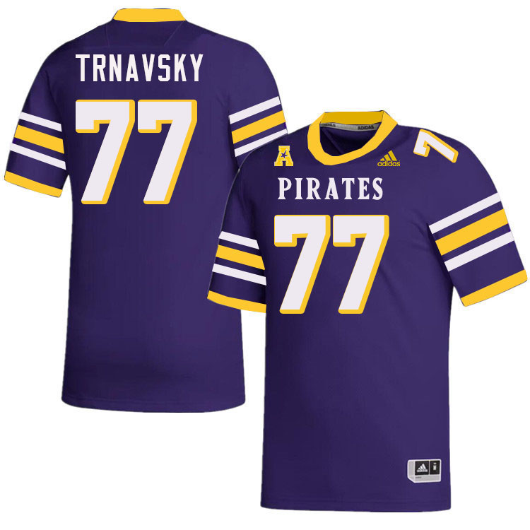 #77 Cooper Trnavsky East Carolina Pirates College Football Jersey Stitched-Purple #77 Cooper Trnavsky East Carolina Pirates College Football Jersey Stitched-Purple